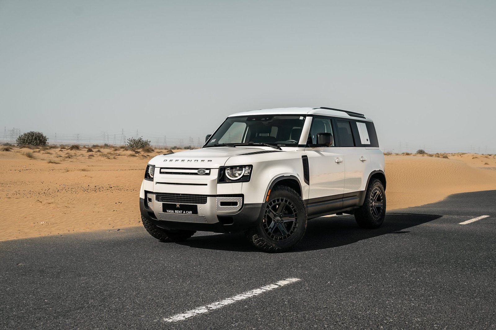 Convertible car available for the Land Rover Defender luxury car rental service