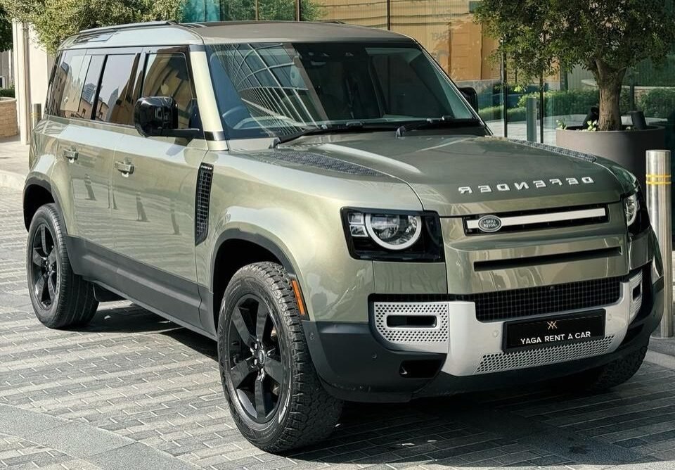 Top-tier Land Rover Defender 7-seat convertible vehicle ready for a city drive